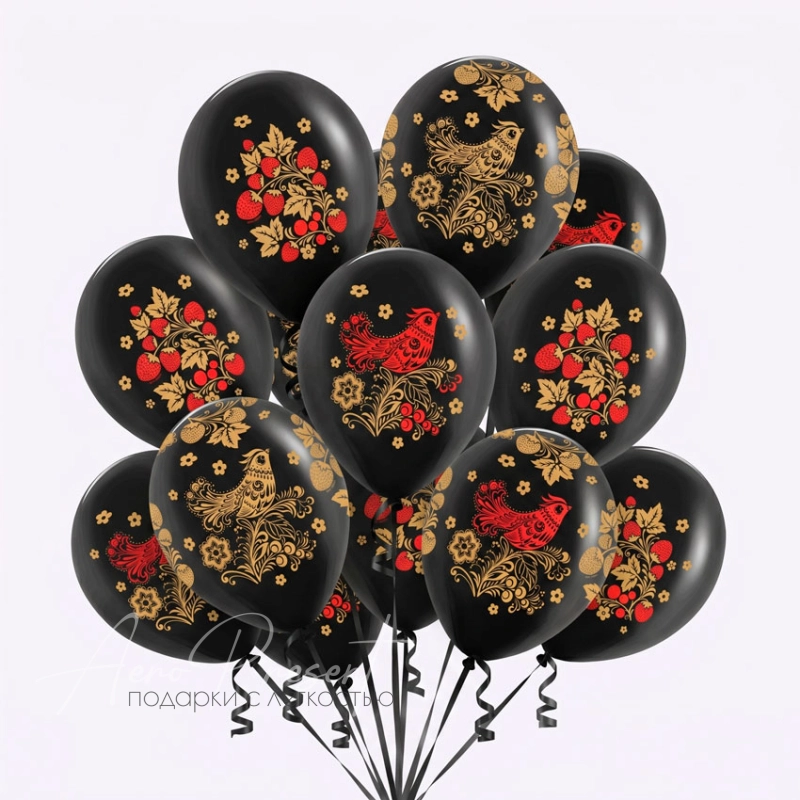 Воздушные шары "Хохлома"