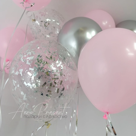 Набор шаров "Розовое сияние"