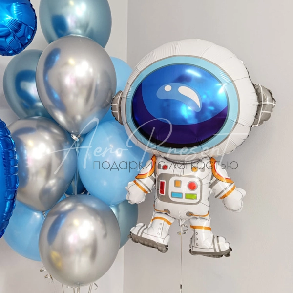 Набор "Космонавт с шарами и цифрой"