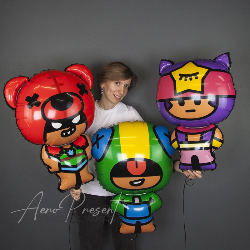 Brawl Stars "Сэнди", фольгированный шар