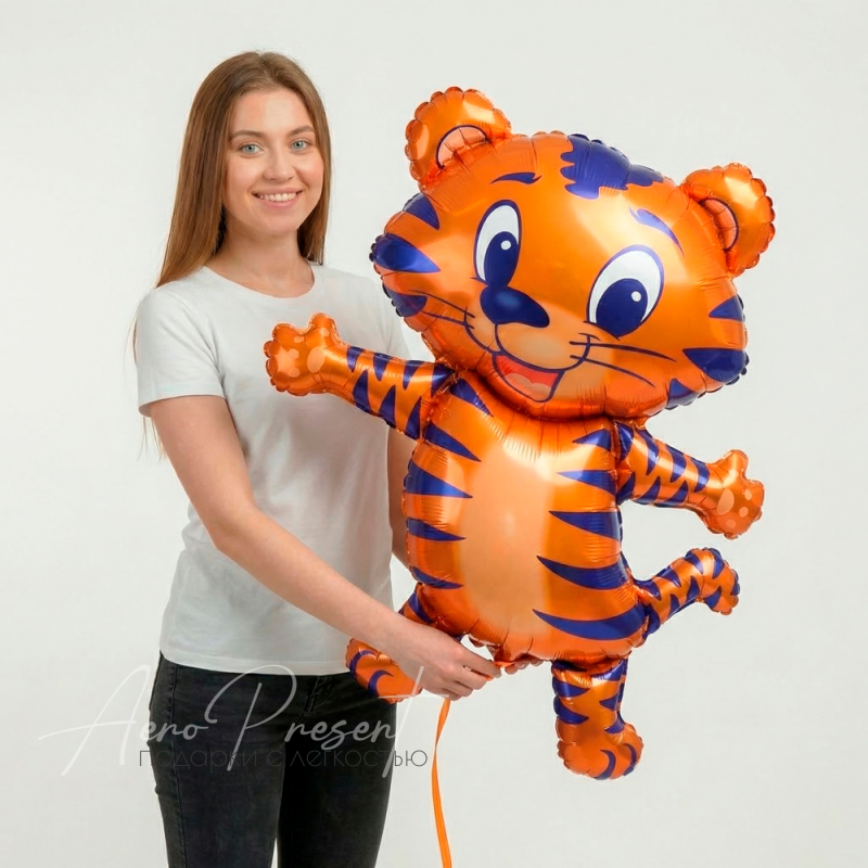 Тигрёнок, фольгированный шар