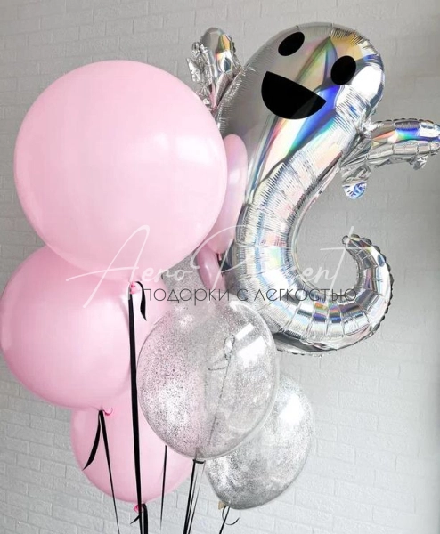 Набор "Привидение в розовых шарах"