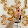 Фольгированная цифра "Светлое золото"