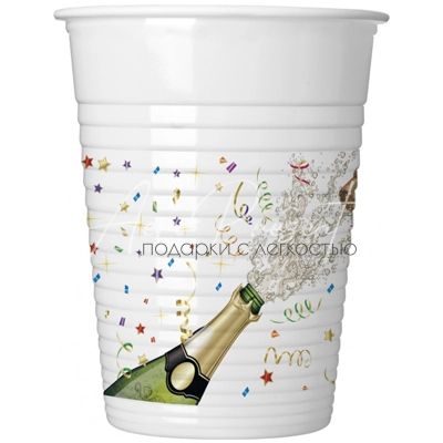 Стакан пласт Шампанское конф 200мл 8шт