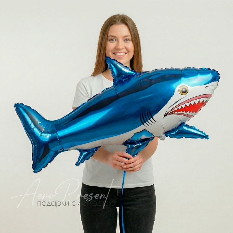 Акула, фольгированный шар