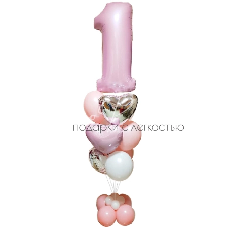 Букет "Нежность" с цифрой на выбор