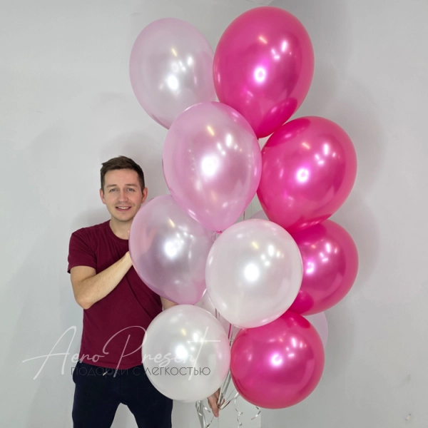 Жемчуг, Розовый, Фуксия металлик