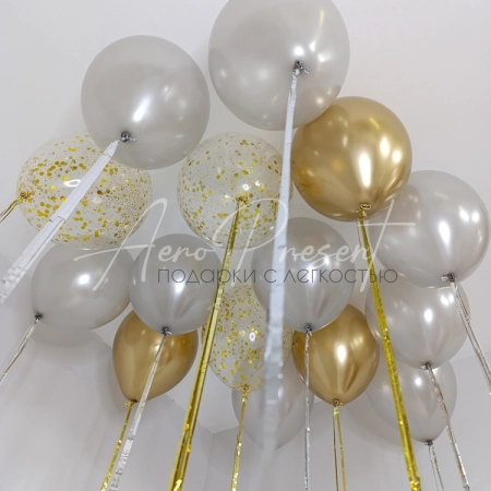 Серебристо-золотой микс