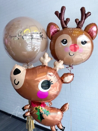 Композиция "Поздравление от оленей"