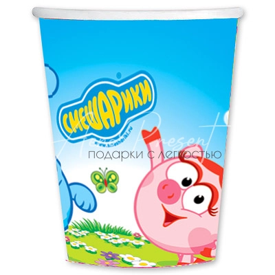 Стакан Смешарики 266мл 8шт