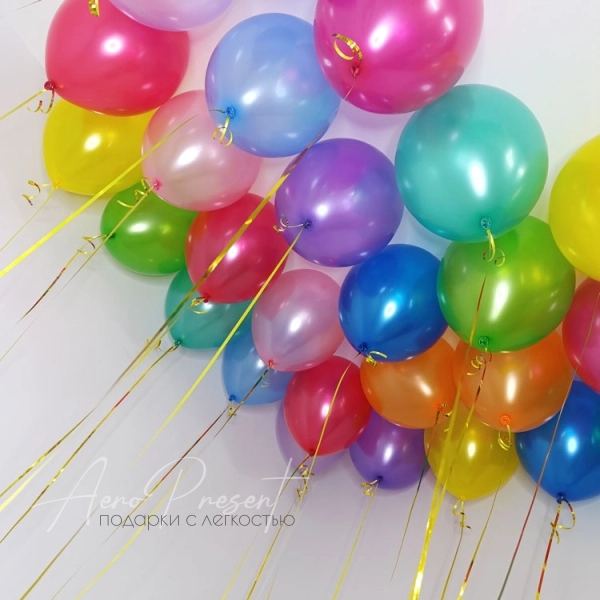 Воздушные шары, металлик