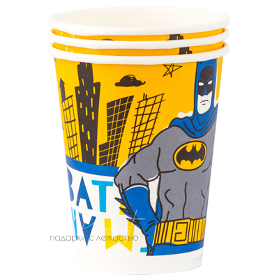 Набор бум стакан Бэтмен Комиксы 250мл6шт