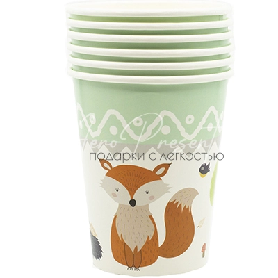Стакан бум Лесные Друзья 250мл 6шт