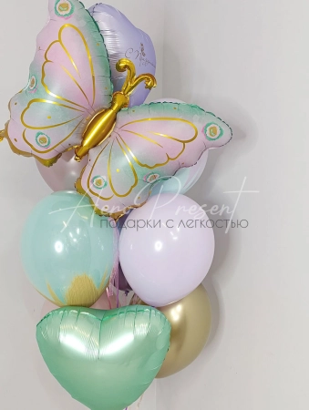 Фонтан из шаров "Весеннее настроение"