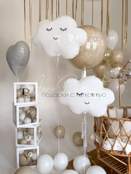 Оформление комнаты на выписку "Наше счастье"