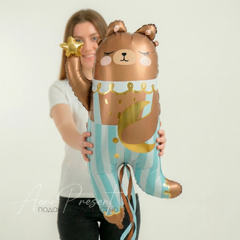 Фольгированный шар Мишка в штанишках