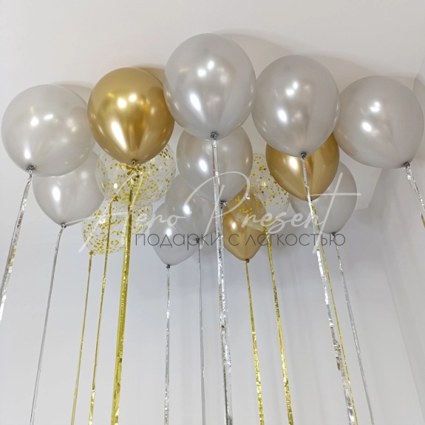 Серебристо-золотой микс