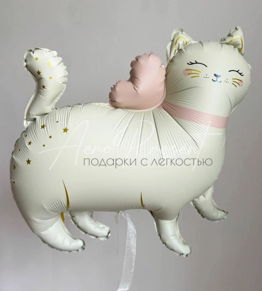 Фольгированный шар "Кошечка с сердцем"