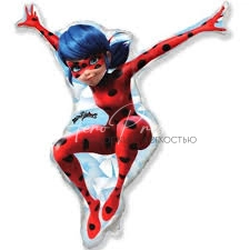 Леди Баг в полете, фигура, фольгированный шар