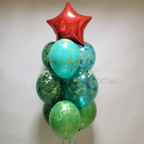 Букет "Звезда и камуфляж"