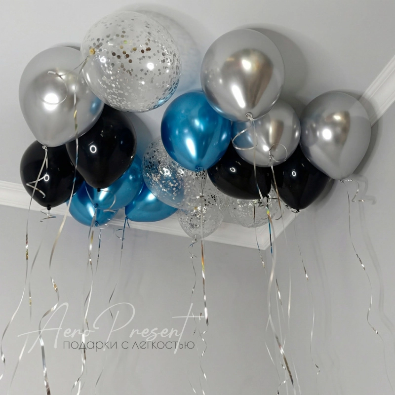 Микс шаров "Синий блеск"