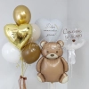 Набор на выписку мальчика с сердцем и медвежонком