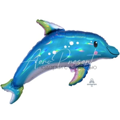 Дельфин дружелюбный, фольгированный шар