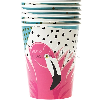 Стакан бум Фламинго 250мл 6шт