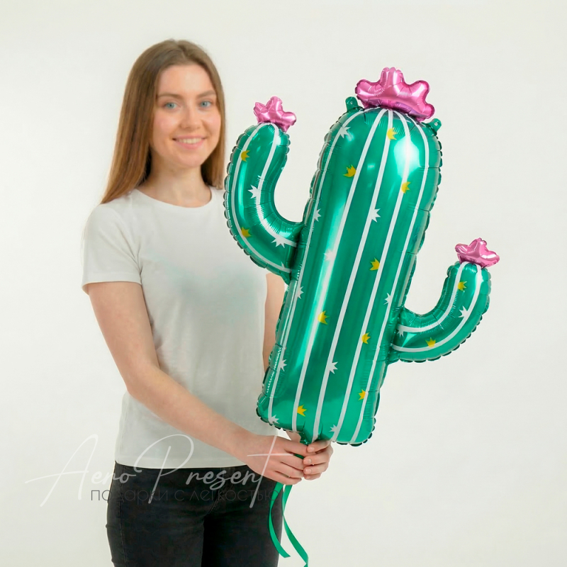 Кактус, фольгированный шар