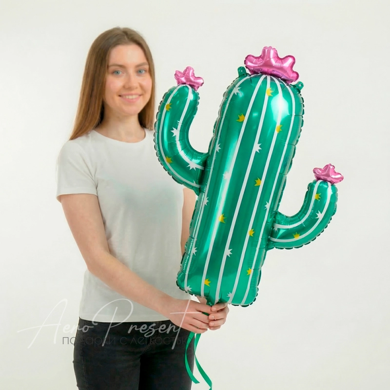 Кактус, фольгированный шар