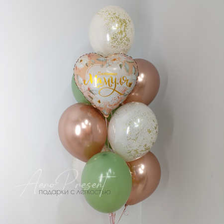 Композиция из шаров "Любимой мамочке"