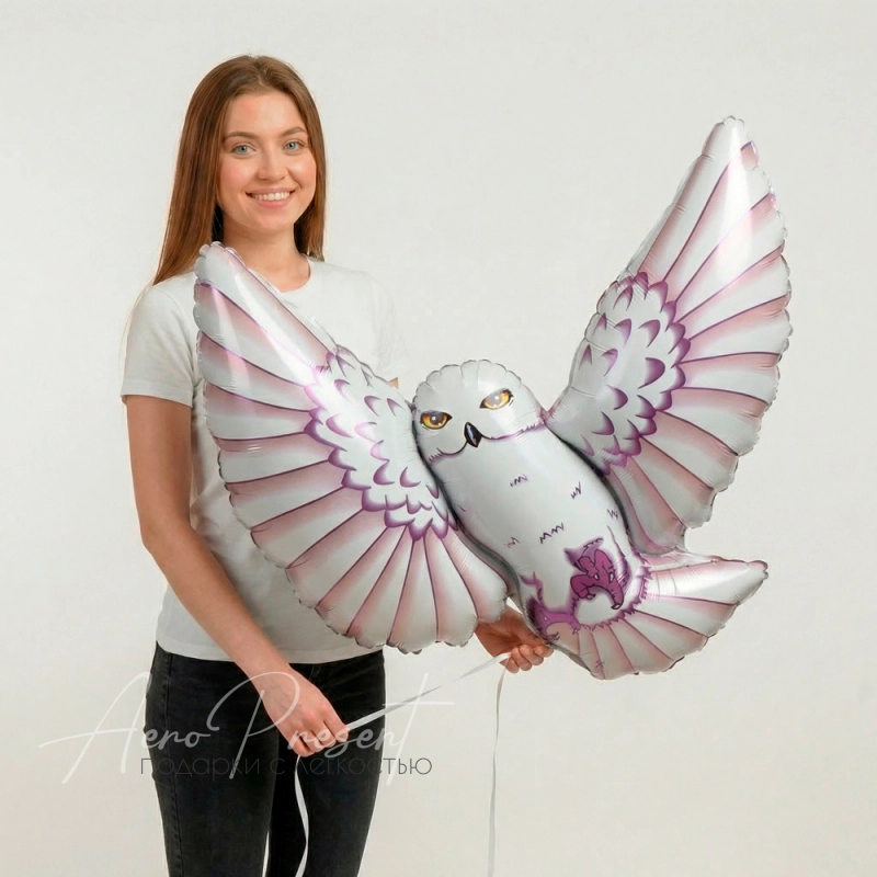 Сова Букля, фольгированный шар