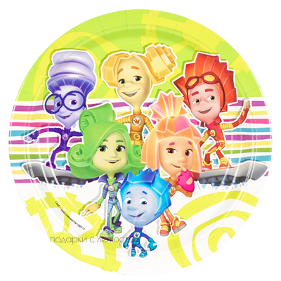 Тарелка Фиксики 23см 8шт