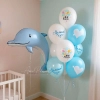 Набор шаров с дельфином на выписку мальчика