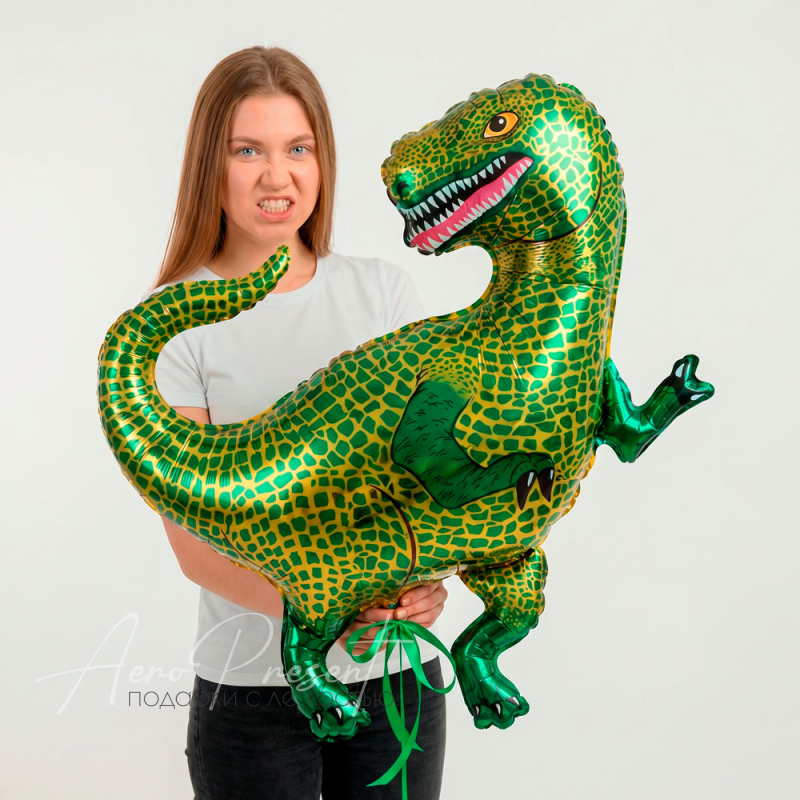 Тираннозавр, фольгированный шар