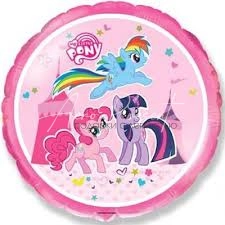 Пони на прогулке, фольгированный шар