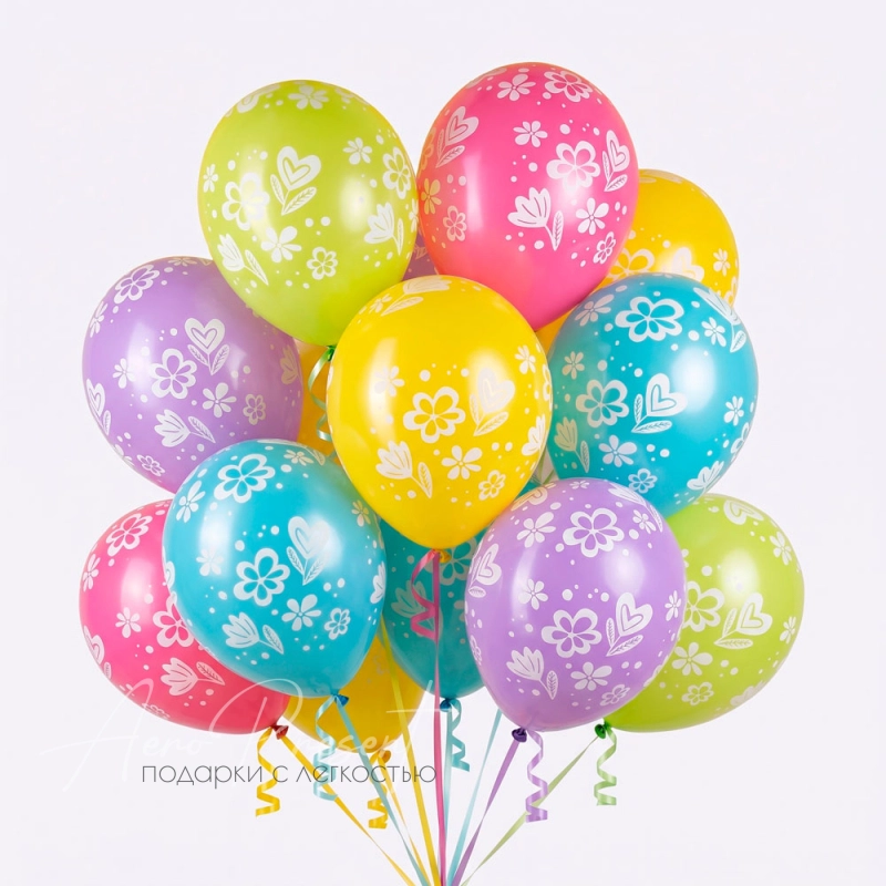 Цветочки и сердечки