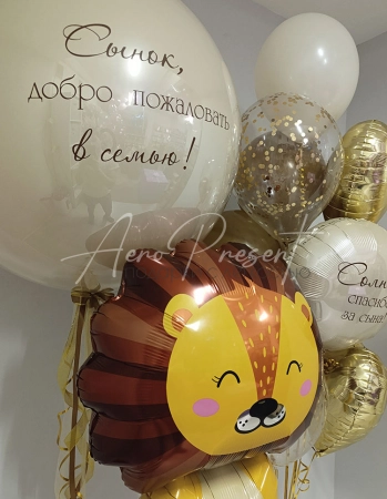 Набор на выписку мальчика с львенком