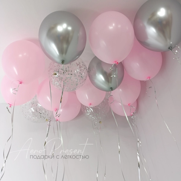 Набор шаров "Розовое сияние"