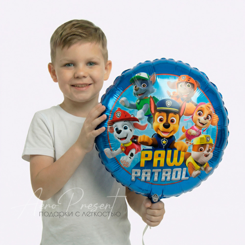 Фольгированный шар "Щенячий патруль, команда"