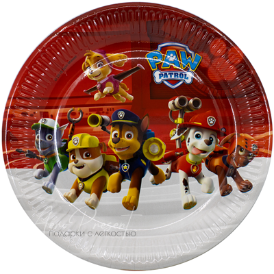 Тарелка Щенячий Патруль 23см 8шт