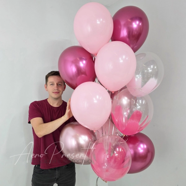 Микс шаров "Розовый шарм"