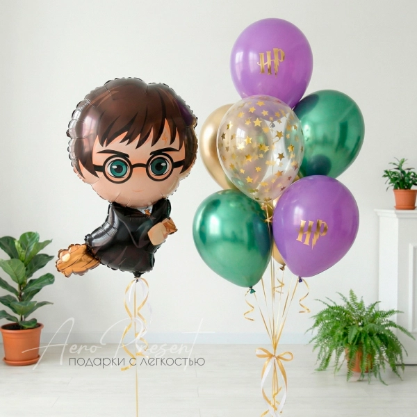 Набор шаров с гелием "Полет в волшебный мир"