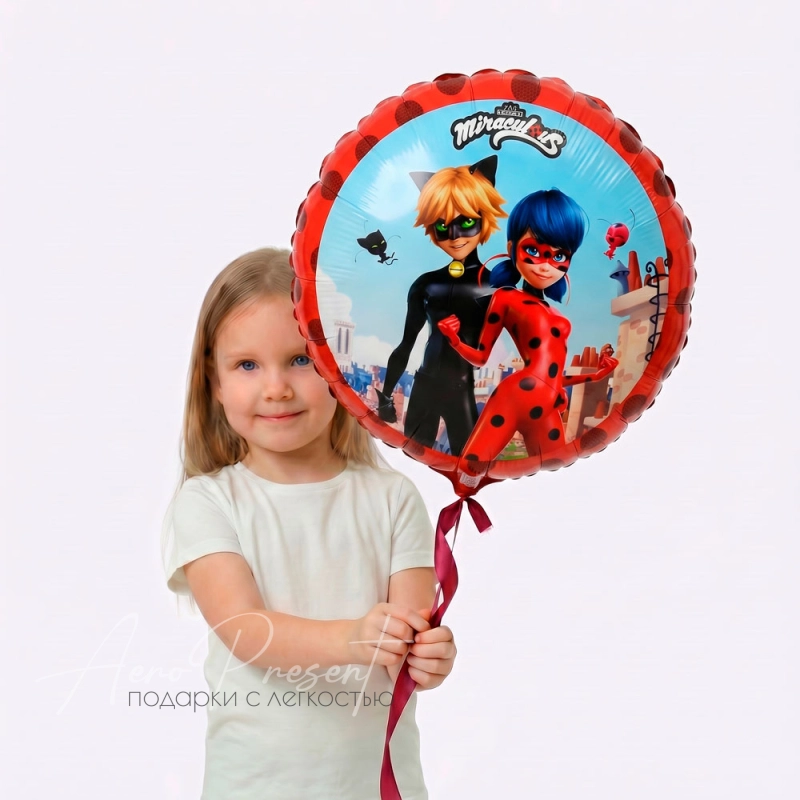 Леди Баг и суперкот, фольгированный шар