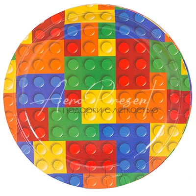 Тарелка бум Конструктор 23см 6шт