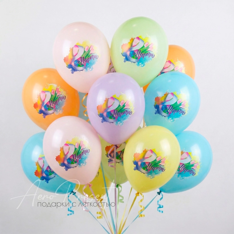 8 марта, акварель