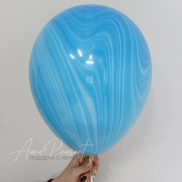 Воздушный шар Агат голубой