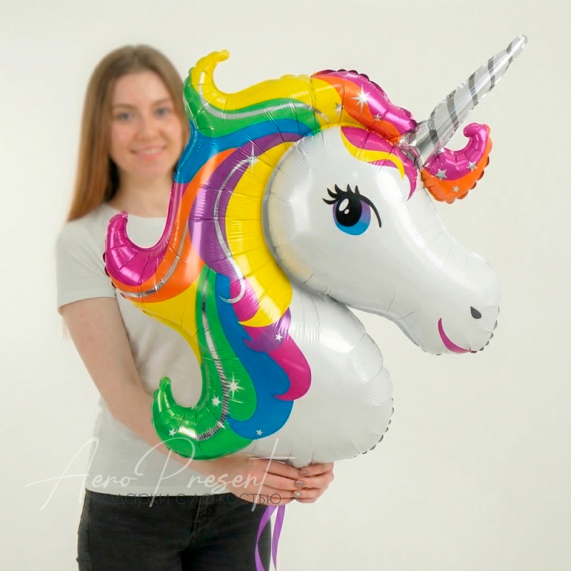 Сказочный единорог, фольгированный шар