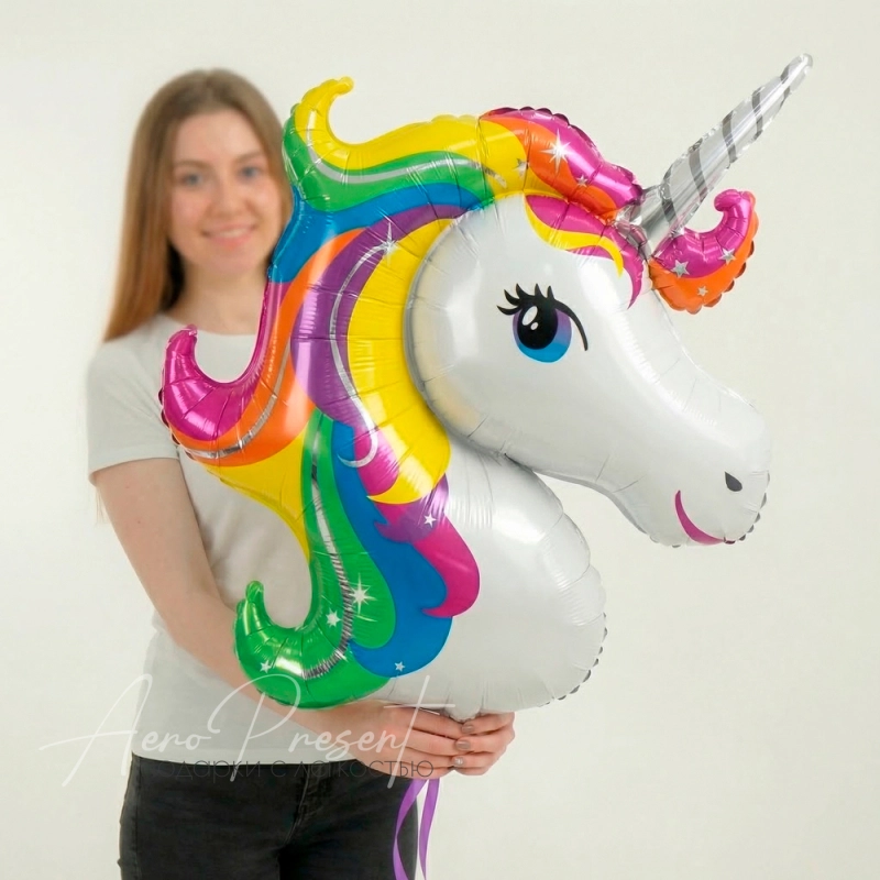 Сказочный единорог, фольгированный шар