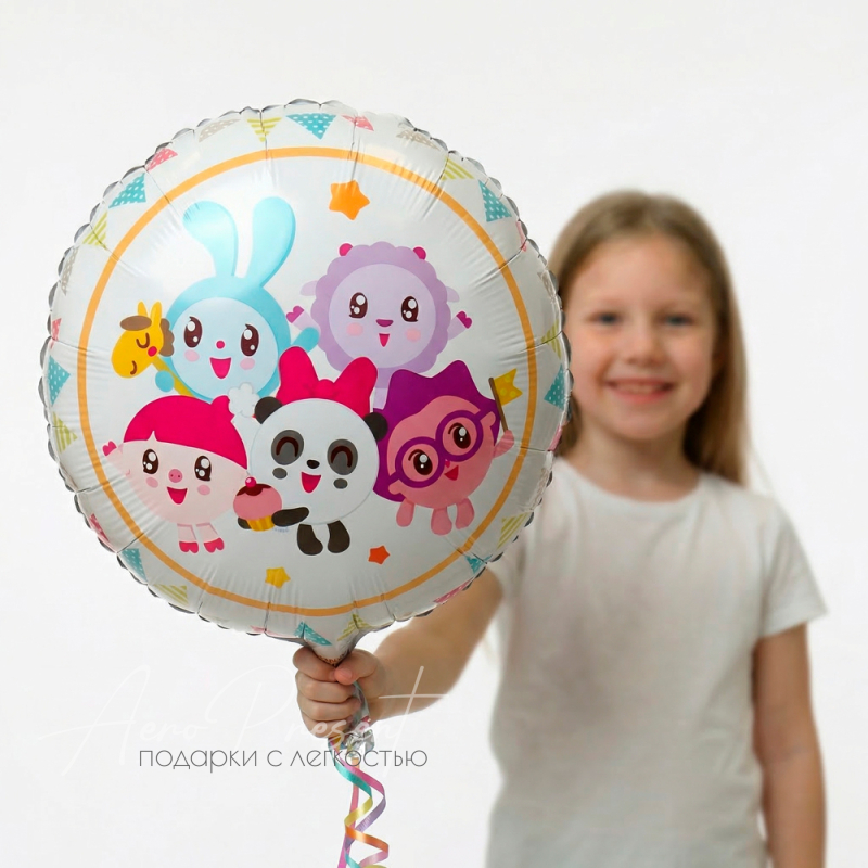 Малышарики Флажки, фольгированный шар